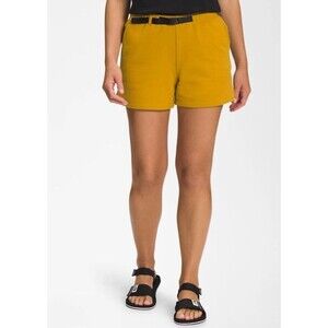 North Face Heritage Patch Shorts Arrowwood Yellow Womens Size XXL NWT
